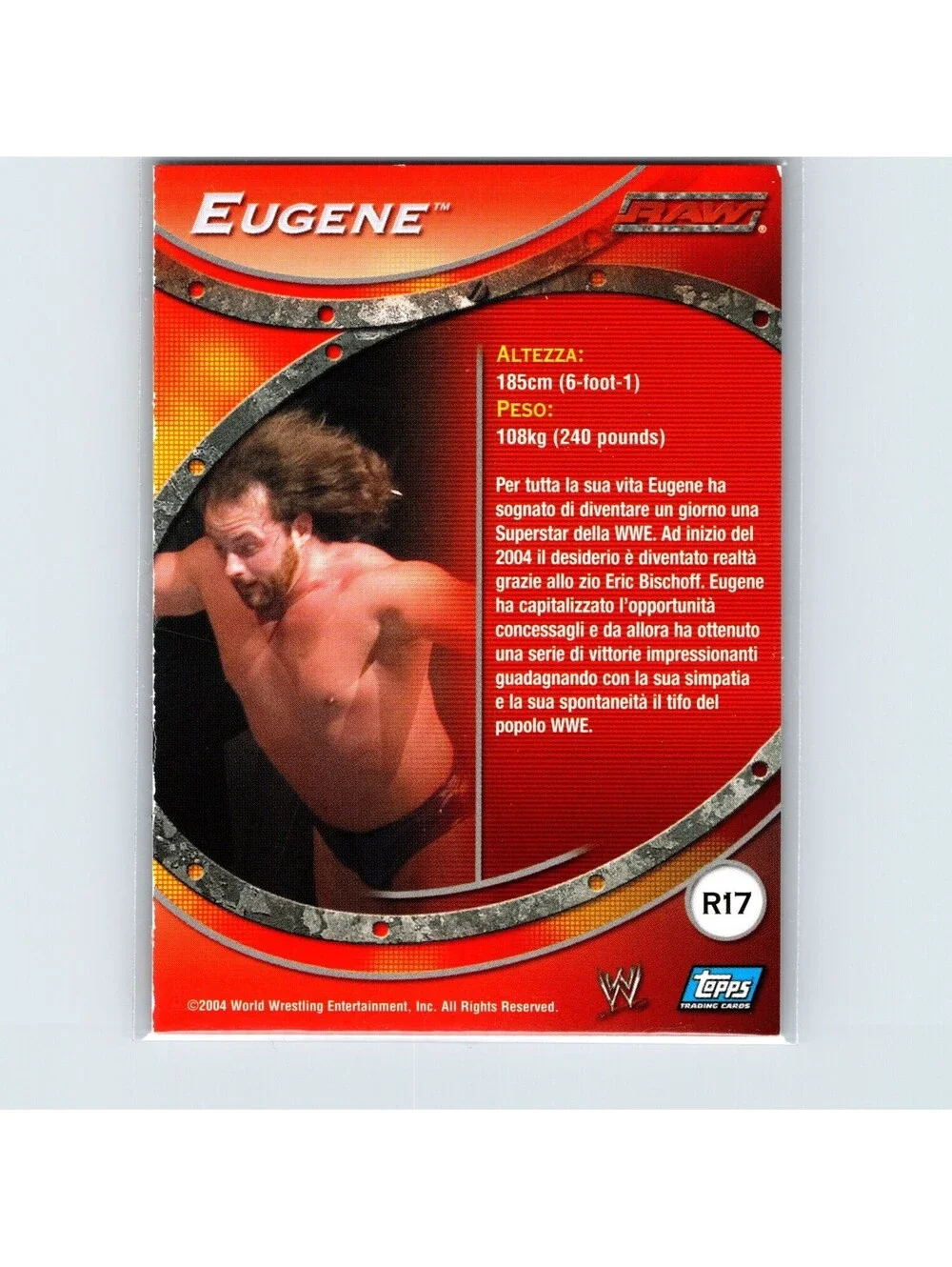 2004 Topps WWE RAW & SmackDown Apocalypse (English Edition) Eugene #R17 Foil